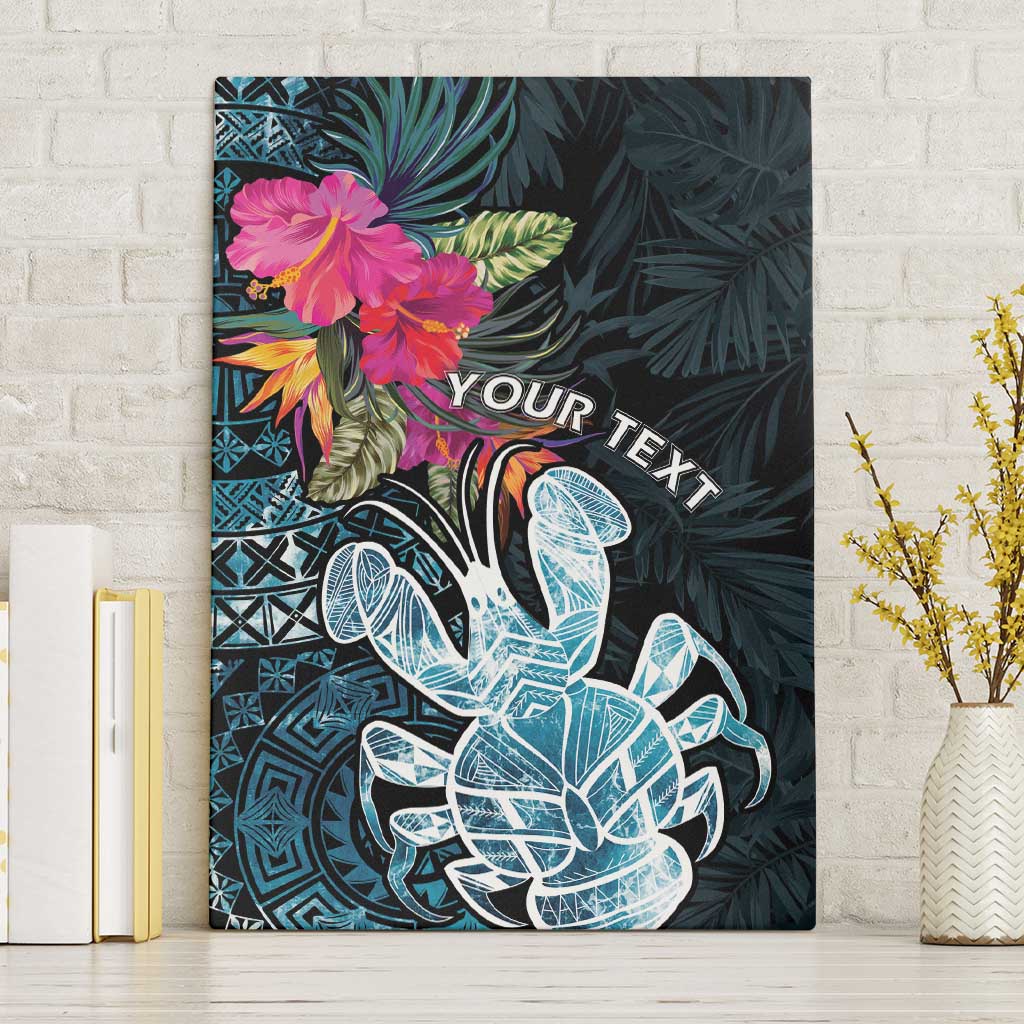 Niue Personalised Canvas Wall Art Hiapo Mix Coconut Crab LT7 Without Frame Art - Polynesian Pride