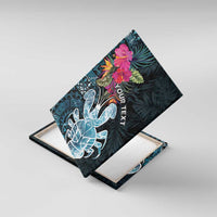 Niue Personalised Canvas Wall Art Hiapo Mix Coconut Crab LT7 With Frame Art - Polynesian Pride