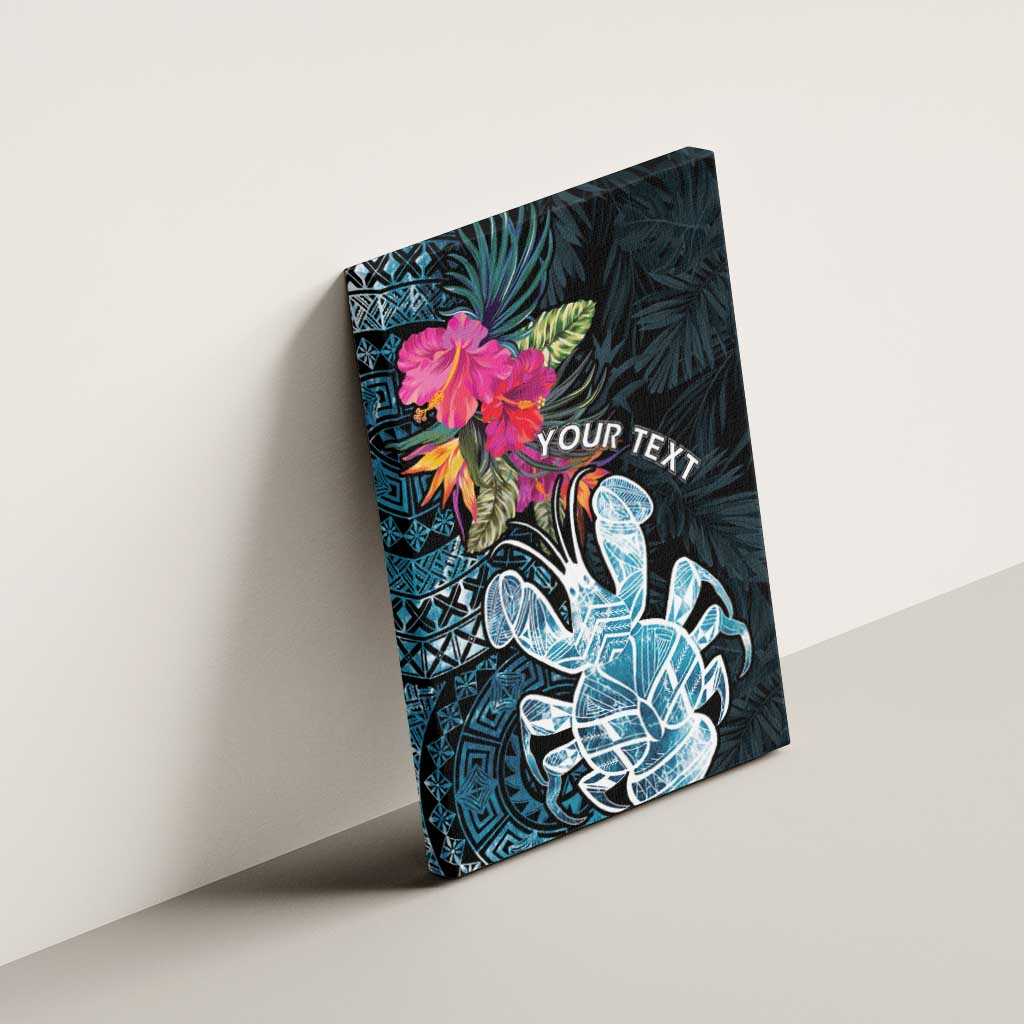 Niue Personalised Canvas Wall Art Hiapo Mix Coconut Crab LT7 - Polynesian Pride