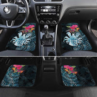 Niue Personalised Car Mats Hiapo Mix Coconut Crab LT7 Set 4pcs Art - Polynesian Pride