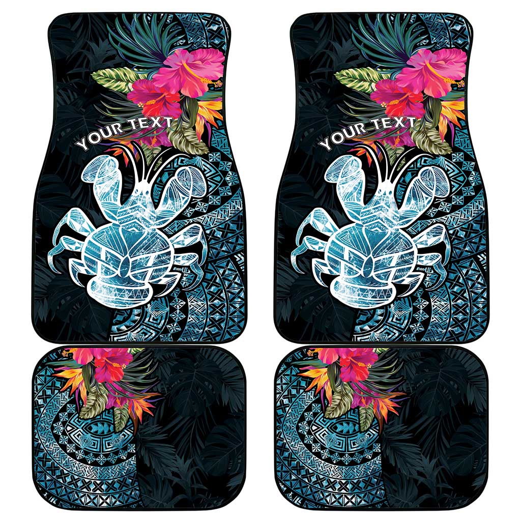 Niue Personalised Car Mats Hiapo Mix Coconut Crab LT7 - Polynesian Pride