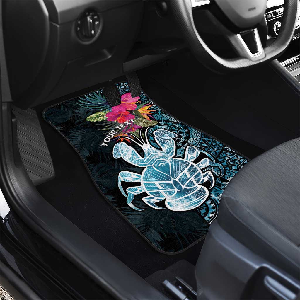 Niue Personalised Car Mats Hiapo Mix Coconut Crab LT7 - Polynesian Pride