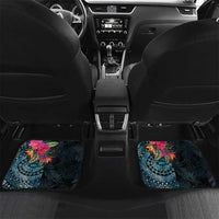 Niue Personalised Car Mats Hiapo Mix Coconut Crab LT7 Set 2pcs - Back Art - Polynesian Pride