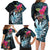 Niue Personalised Family Matching Long Sleeve Bodycon Dress and Hawaiian Shirt Hiapo Mix Coconut Crab