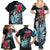 Niue Personalised Family Matching Summer Maxi Dress and Hawaiian Shirt Hiapo Mix Coconut Crab