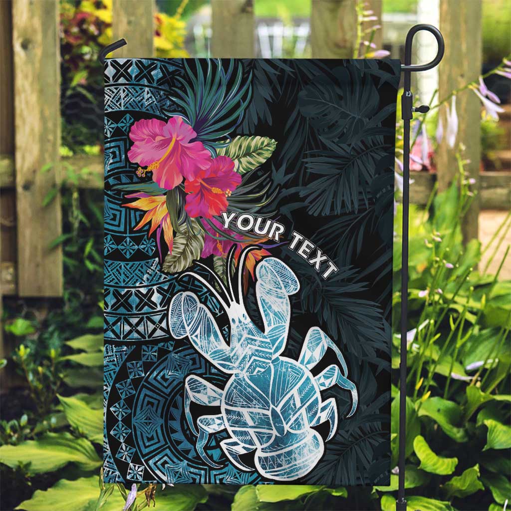 Niue Personalised Garden Flag Hiapo Mix Coconut Crab LT7 Garden Flag Art - Polynesian Pride