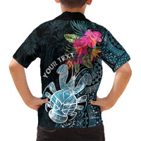 Niue Personalised Kid Hawaiian Shirt Hiapo Mix Coconut Crab LT7 - Polynesian Pride