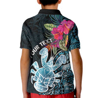 Niue Personalised Kid Polo Shirt Hiapo Mix Coconut Crab LT7 - Polynesian Pride
