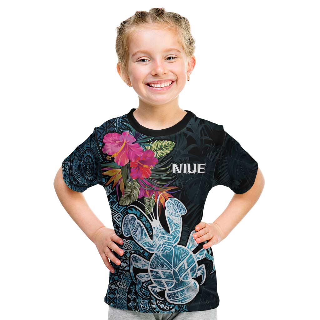 Niue Personalised Kid T Shirt Hiapo Mix Coconut Crab