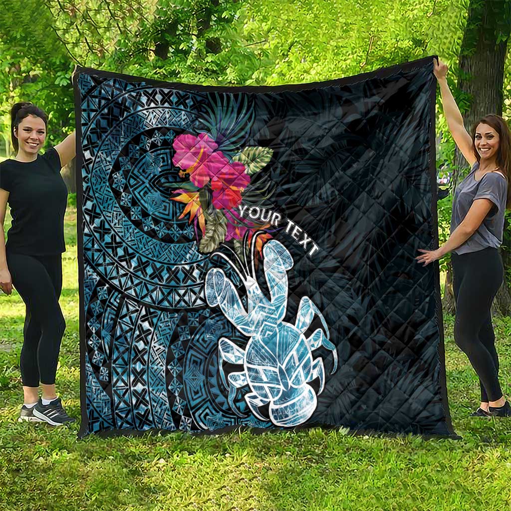 Niue Personalised Quilt Hiapo Mix Coconut Crab LT7 - Polynesian Pride