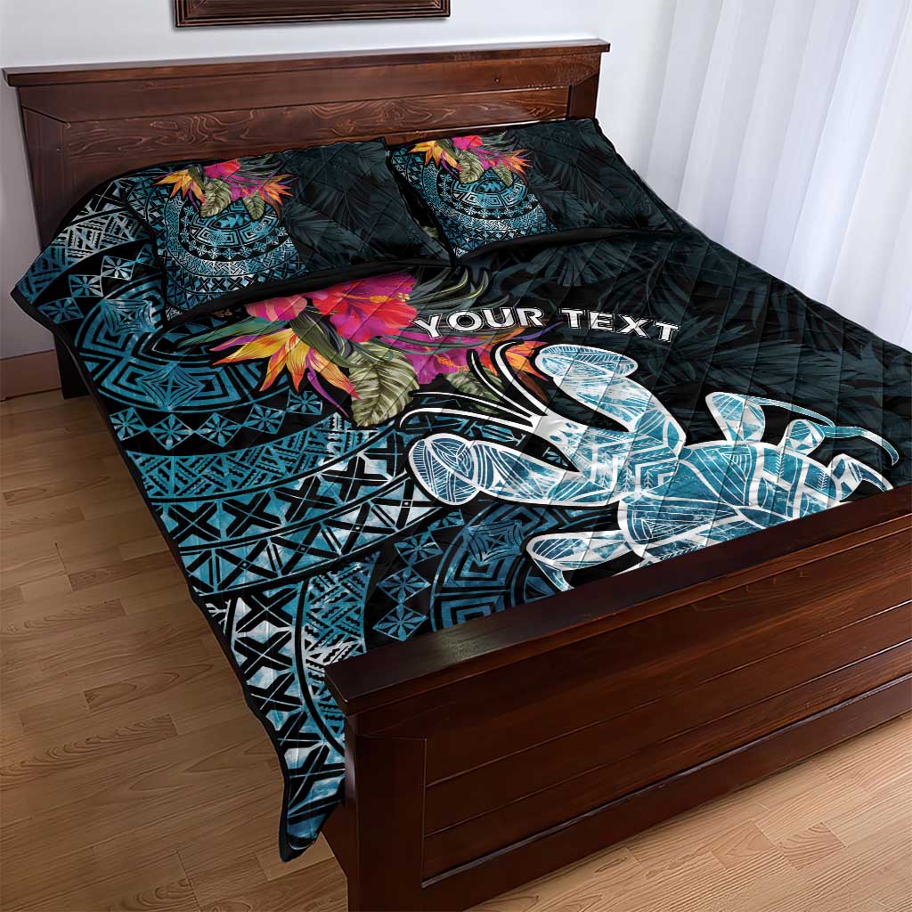 Niue Personalised Quilt Bed Set Hiapo Mix Coconut Crab LT7 - Polynesian Pride