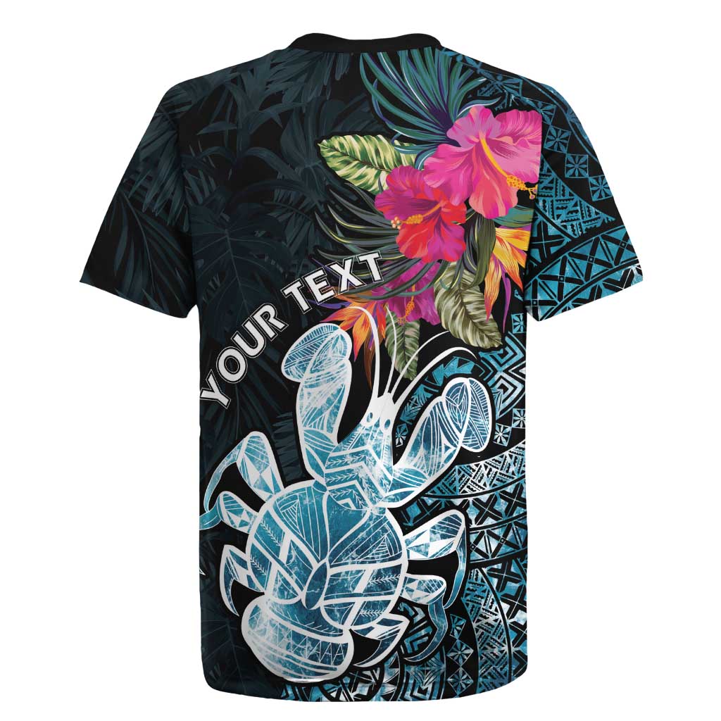 Niue Personalised Rugby Jersey Hiapo Mix Coconut Crab LT7 - Polynesian Pride