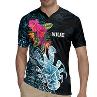 Niue Personalised Rugby Jersey Hiapo Mix Coconut Crab LT7 - Polynesian Pride
