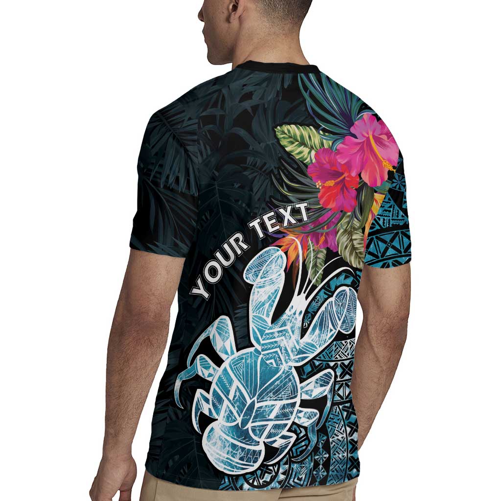 Niue Personalised Rugby Jersey Hiapo Mix Coconut Crab LT7 - Polynesian Pride