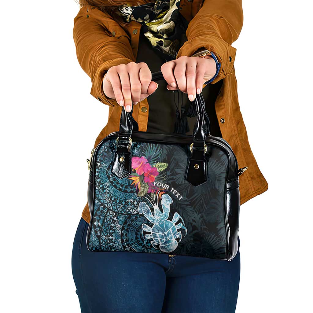 Niue Personalised Shoulder Handbag Hiapo Mix Coconut Crab LT7 One Size Art - Polynesian Pride