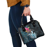 Niue Personalised Shoulder Handbag Hiapo Mix Coconut Crab LT7 - Polynesian Pride