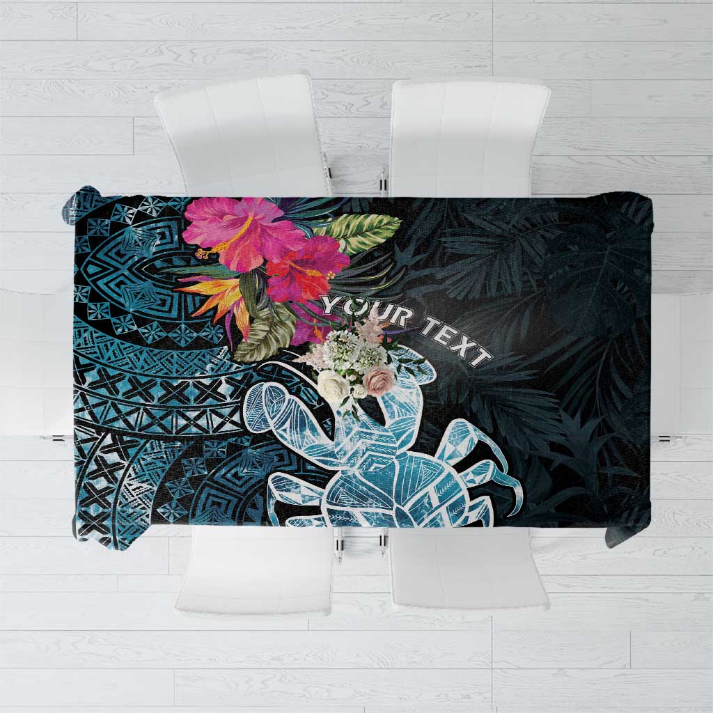 Niue Personalised Tablecloth Hiapo Mix Coconut Crab