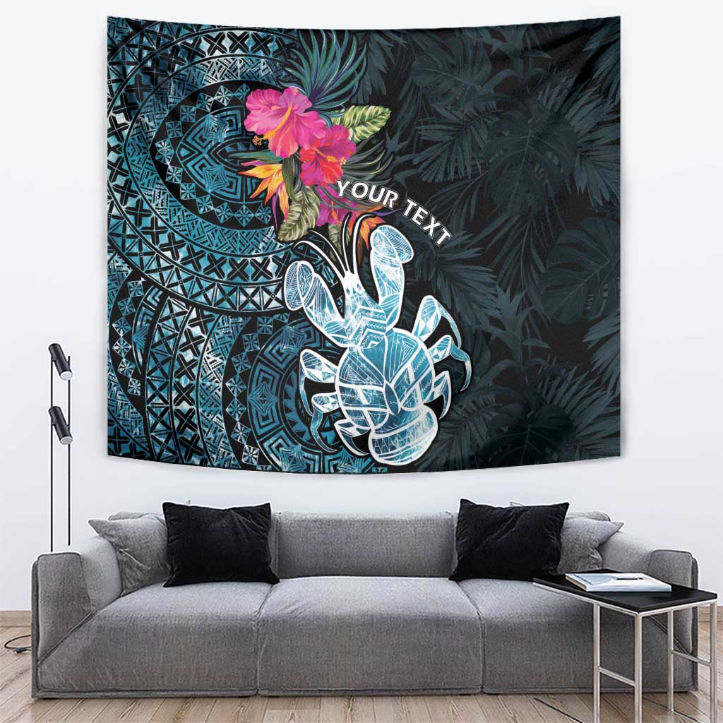 Niue Personalised Tapestry Hiapo Mix Coconut Crab