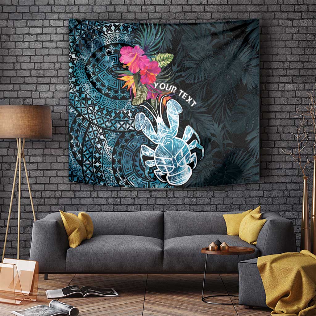 Niue Personalised Tapestry Hiapo Mix Coconut Crab LT7 - Polynesian Pride
