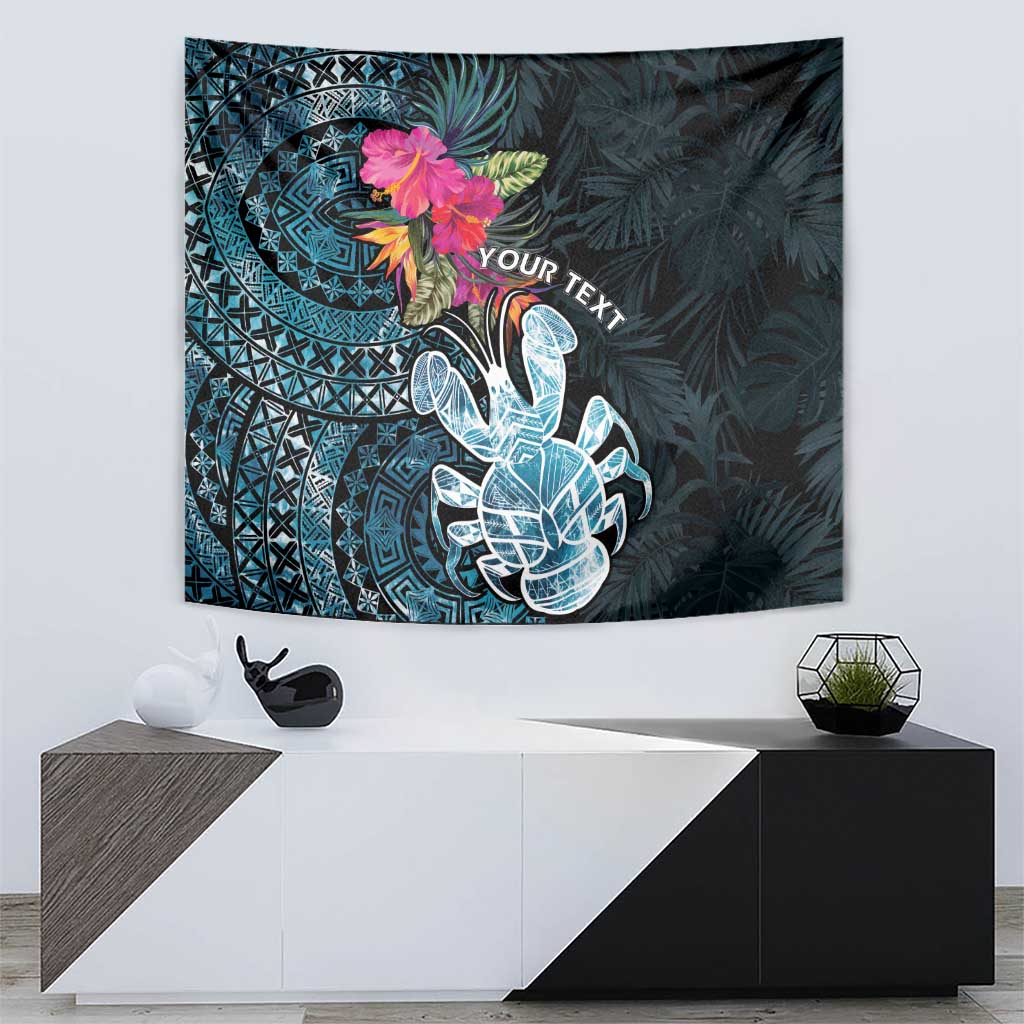 Niue Personalised Tapestry Hiapo Mix Coconut Crab LT7 - Polynesian Pride