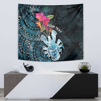 Niue Personalised Tapestry Hiapo Mix Coconut Crab LT7 - Polynesian Pride