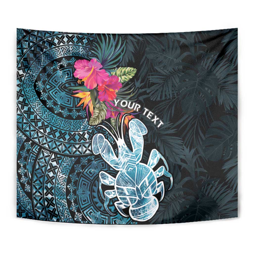 Niue Personalised Tapestry Hiapo Mix Coconut Crab LT7 - Polynesian Pride