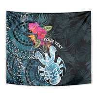 Niue Personalised Tapestry Hiapo Mix Coconut Crab LT7 - Polynesian Pride