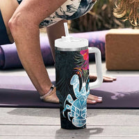 Niue Tumbler With Handle Hiapo Mix Coconut Crab LT7 - Polynesian Pride