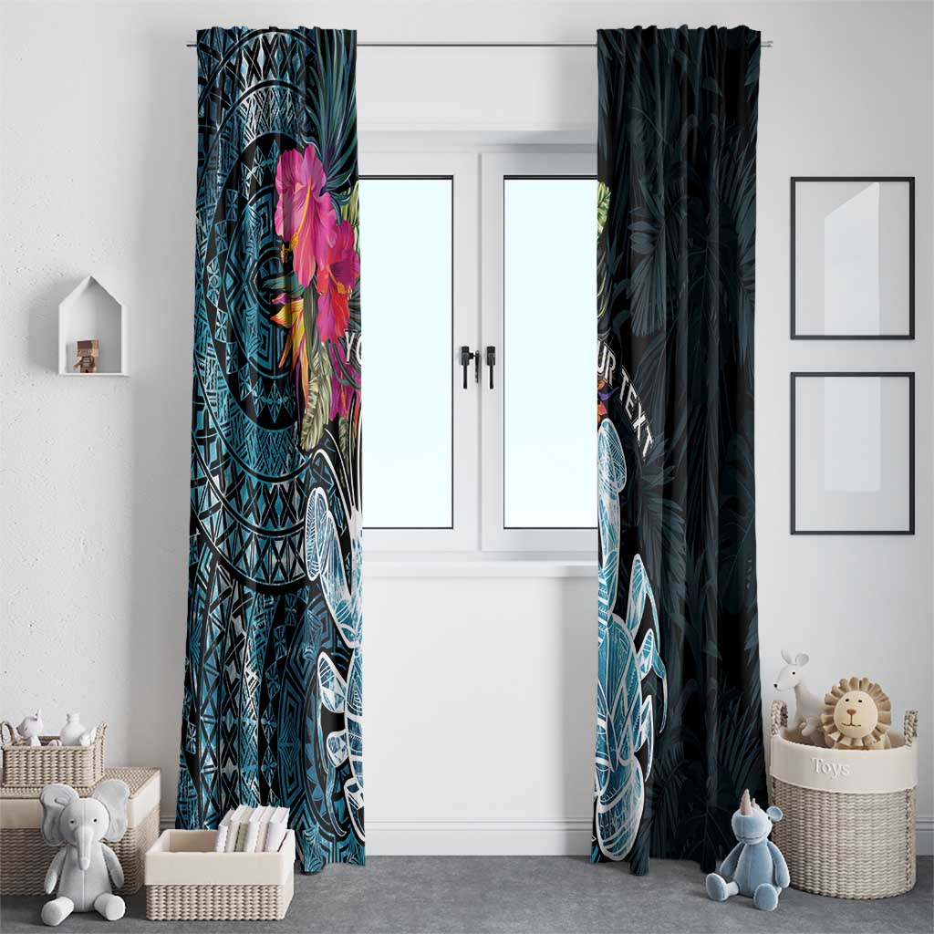 Niue Personalised Window Curtain Hiapo Mix Coconut Crab LT7 - Polynesian Pride