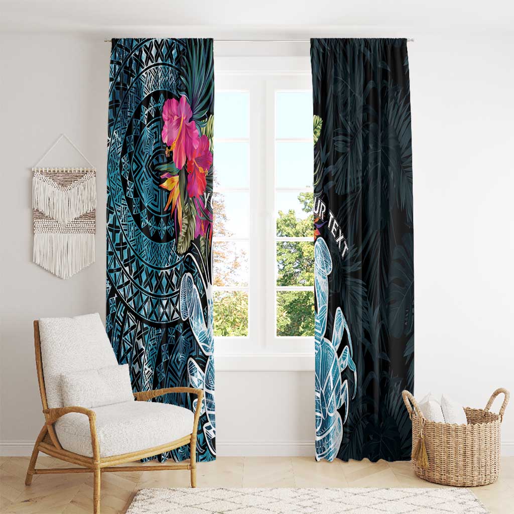 Niue Personalised Window Curtain Hiapo Mix Coconut Crab LT7 - Polynesian Pride