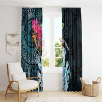 Niue Personalised Window Curtain Hiapo Mix Coconut Crab LT7 - Polynesian Pride