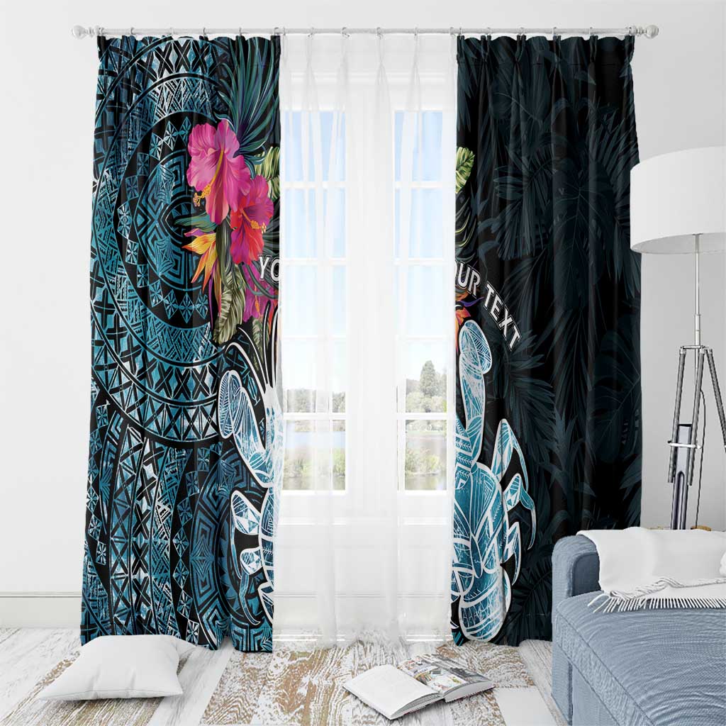Niue Personalised Window Curtain Hiapo Mix Coconut Crab LT7 - Polynesian Pride
