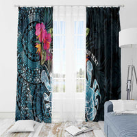 Niue Personalised Window Curtain Hiapo Mix Coconut Crab LT7 - Polynesian Pride