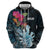 Niue Personalised Zip Hoodie Hiapo Mix Coconut Crab