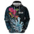 Niue Personalised Zip Hoodie Hiapo Mix Coconut Crab