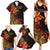 Niue Fakaalofa Atu Personalised Family Matching Summer Maxi Dress and Hawaiian Shirt Whale Hiapo Fiery Motif