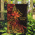 Niue Fakaalofa Atu Personalised Garden Flag Whale Hiapo Fiery Motif