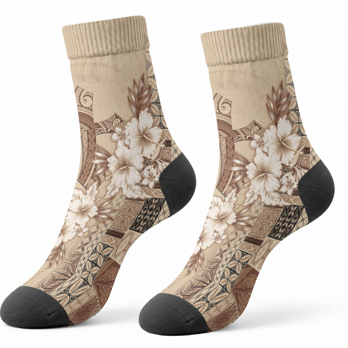 Samoa AIGA Mamanu Siapo Malu Motifs Crew Socks LT7 - Polynesian Pride