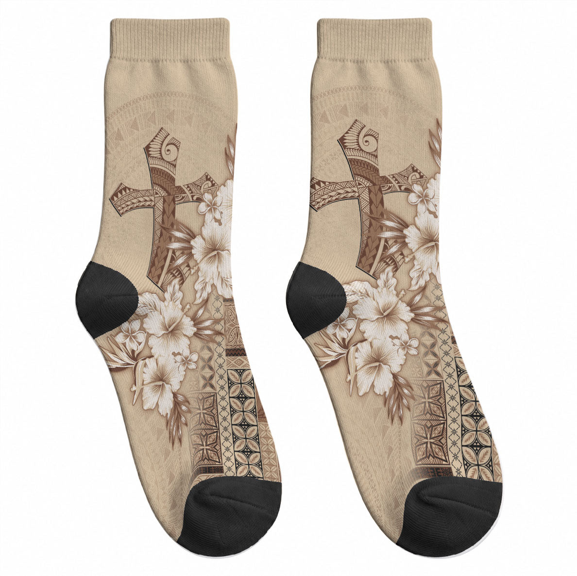Samoa AIGA Mamanu Siapo Malu Motifs Crew Socks LT7 - Polynesian Pride