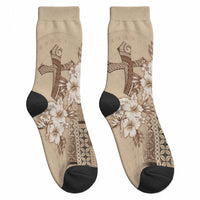 Samoa AIGA Mamanu Siapo Malu Motifs Crew Socks LT7 - Polynesian Pride