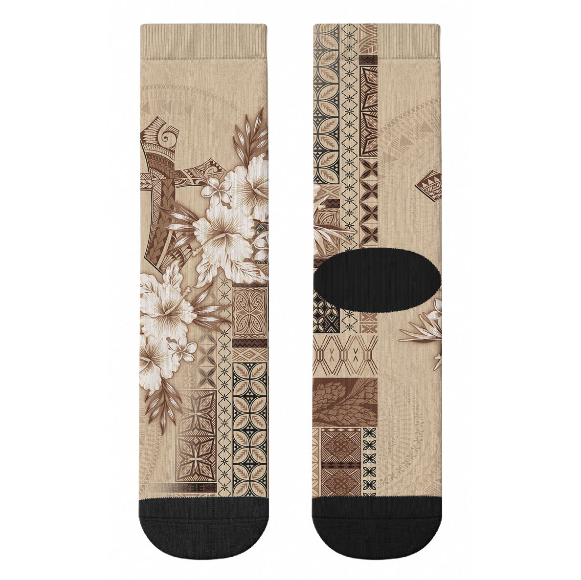 Samoa AIGA Mamanu Siapo Malu Motifs Crew Socks LT7 - Polynesian Pride