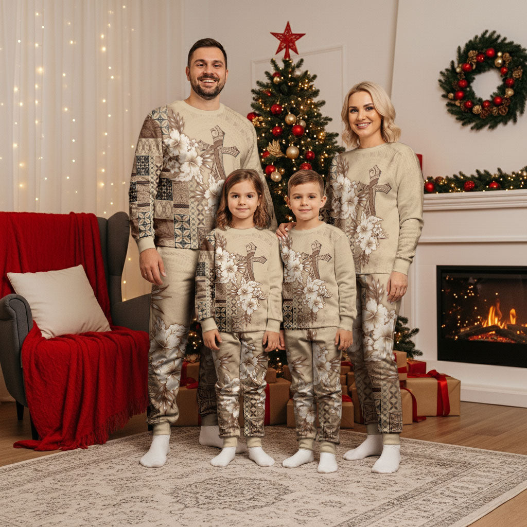 Samoa AIGA Mamanu Siapo Malu Motifs Christmas Pajama Set