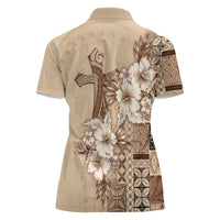 Samoa AIGA Mamanu Siapo Malu Motifs Women Polo Shirt LT7 - Polynesian Pride