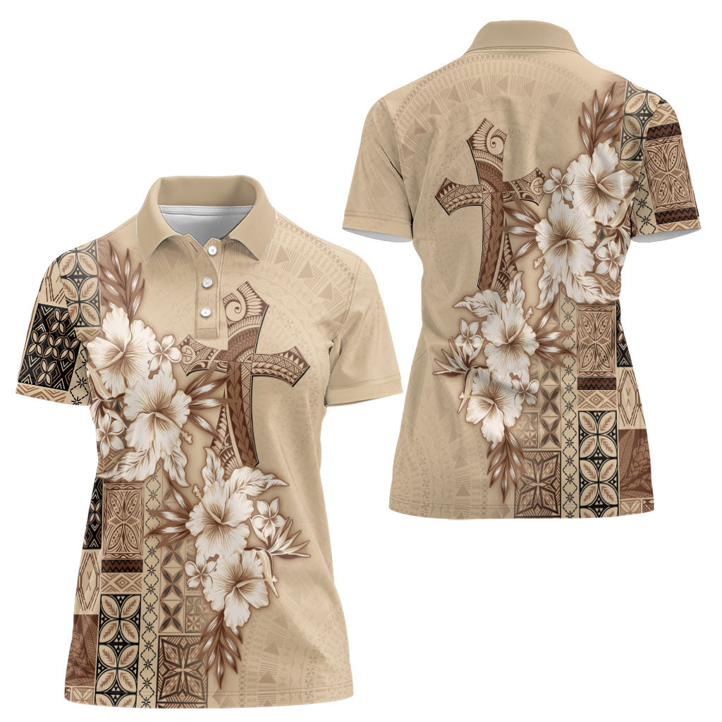 Samoa AIGA Mamanu Siapo Malu Motifs Women Polo Shirt LT7 - Polynesian Pride