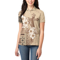 Samoa AIGA Mamanu Siapo Malu Motifs Women Polo Shirt LT7 - Polynesian Pride