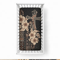 Samoa AIGA Mamanu Siapo Malu Motifs Baby Bed Cover Black Ver LT7 28 × 52 in Black - Polynesian Pride