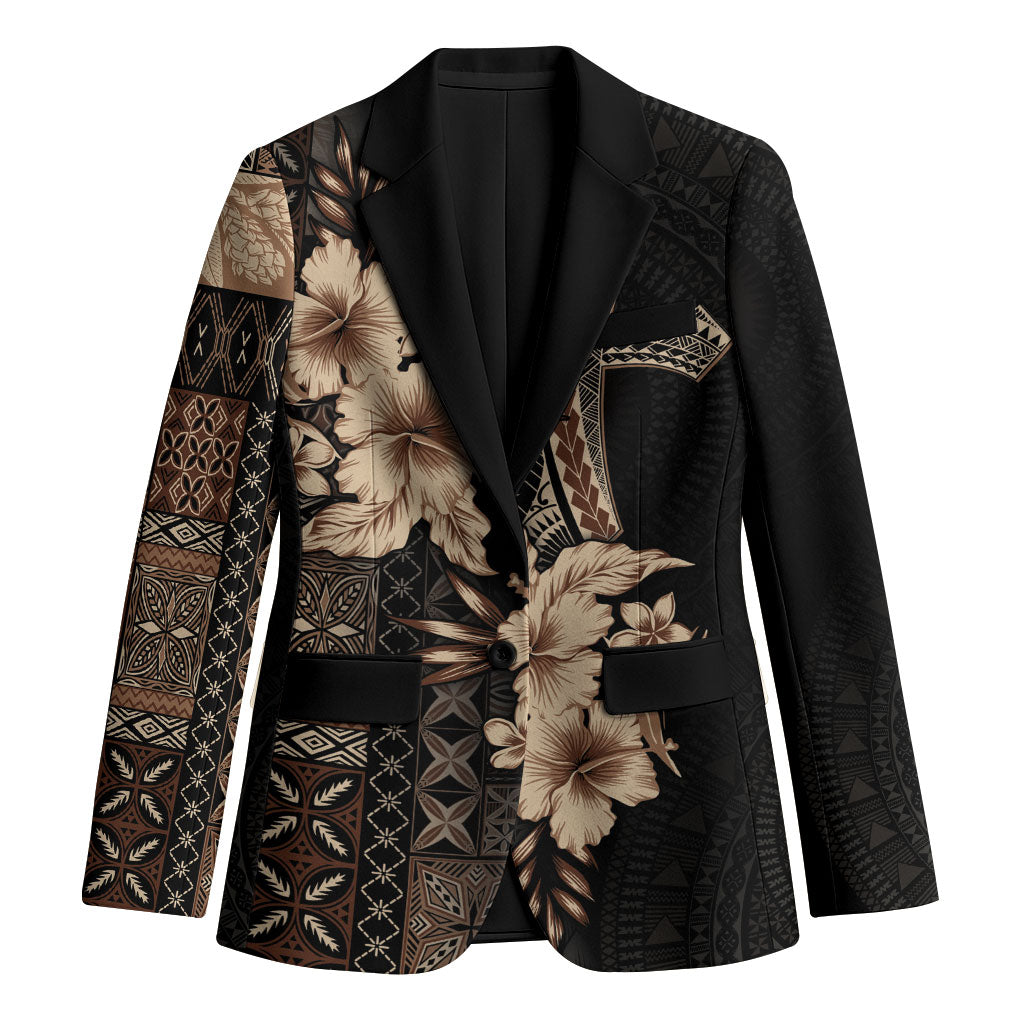 Samoa AIGA Mamanu Siapo Malu Motifs Blazer Black Ver