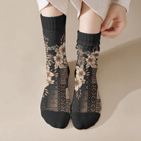 Samoa AIGA Mamanu Siapo Malu Motifs Crew Socks Black Ver LT7 Crew Socks Black - Polynesian Pride