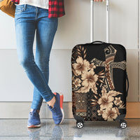Samoa AIGA Mamanu Siapo Malu Motifs Luggage Cover Black Ver LT7 - Polynesian Pride