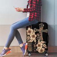 Samoa AIGA Mamanu Siapo Malu Motifs Luggage Cover Black Ver LT7 - Polynesian Pride